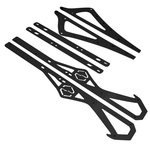 Kimpex Itek Rail stiffeners powdercoated black Polaris 155"