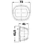 Osculati Kulkuvalo Compact 12 RST - valkoinen 135° perävalo