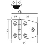 Osculati S.S Sarana 51x27 mm