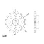 Supersprox / JT Front sprocket 517.17RB with rubber bush