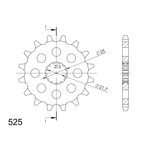 Supersprox / JT Front sprocket 520.16RB with rubber bush