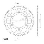 Supersprox Alu Rear sprocket HO CR/CRF Red 50