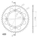 Supersprox Alu Rear sprocket KA/SU KX65 00-/RM65 03-05 Black 48