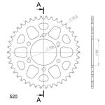 Supersprox Alu Rear sprocket KA Black 42