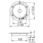 Osculati Inspection hatch AISI 316 passage 91 mm