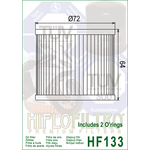 HiFlo öljynsuodatin HF133 (sis.2kpl o-r.Suzuki)