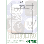 HiFlo öljynsuodatin HF171CRC