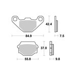SBS Jarrupalat Sintered Taakse