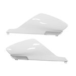 Tec-X Rear side cover kit, White, Derbi Senda 00-08