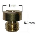 Pääsuutin, # 148 , Pyöreä, 6mm, Yhteensopiva: Dellorto