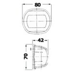 Osculati Kulkuvalo Compact 12 valkoinen - punainen