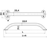 Osculati Handrail AISI 316 915 mm