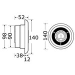 Osculati Extractor fan and spotlight 12V