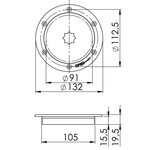 Osculati *Inspection hatch AISI 316 passage 91 mm