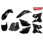 Polisport plastic kit YZ125/250 02-17 Musta