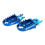 Scar Evolution Footpegs - Honda/Kawasaki Blue color