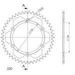 Supersprox Alu Rear sprocket Husqv. Red 46