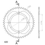 Supersprox Alu Rear sprocket HO CR80/85/150 Red 50