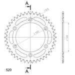 Supersprox Alu Rear sprocket HO CR/CRF Red 40