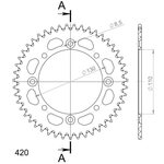 Supersprox Alu Rear sprocket KA/SU KX65 00-/RM65 03-05 Black 47
