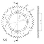 Supersprox Alu Rear sprocket KA/SU KX65 00-/RM65 03-05 Black 48