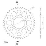 Supersprox Alu Rear sprocket KA Black 42