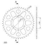 Supersprox Alu Rear sprocket KA Black 45