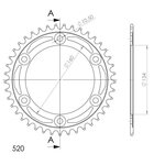 Supersprox Steel Rear sprocket HO CBR600/1000 (520) Black 41