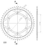 Supersprox Steel Rear sprocket Beta/GasGas/Husqv. Black 49