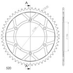 Supersprox Steel Rear sprocket Beta/GasGas/Husqv. Black 51