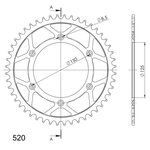 Supersprox Steel Rear sprocket KTM/Husqv./Husab. Black 48