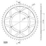 Supersprox Steel Rear sprocket KTM/Husqv./Husab. Black 51