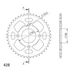 Supersprox Alu Rear sprocket HO CBR125 11- Red 44