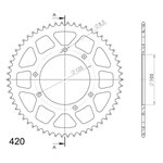 Supersprox Takaratas, 58, Ø105mm, Punainen, Derbi / Aprilia / Yamaha