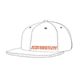 Straightline Performance Holeshot Flex Fit Hat Flat Bill (Orange/White) S/M