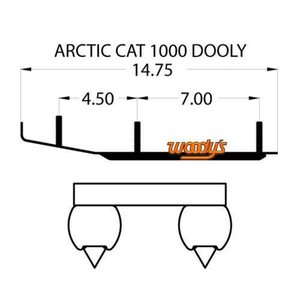 Woody´s Woodys Dooly Arctic Cat Trail Ohjausrauta 6" 1kpl/pakkaus