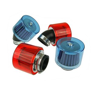 Air filter, Air-System, Red, Attachment Ø 38mm, Straight