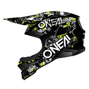 O'Neal Kypärä 2-serie Junior Attack Musta/Keltainen Fluo S (47/48cm)
