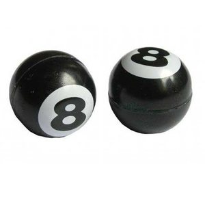 Oxford venttilinhattupari - 8 Ball Valve Caps Musta