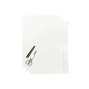Blackbird Numerokilven tarra-arkki valkoinen 47x33cm (3kpl)