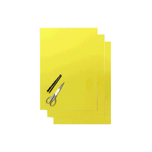 Blackbird Numerokilven tarra-arkki keltainen 47x33cm (3kpl)