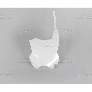 UFO Etunumerokilpi KX250F 17- KX450F 16-, Valkoinen 047
