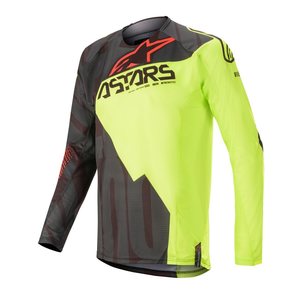 Alpinestars Techstar Factory Paita Musta/Kelt. Fluo/Pun. Fluo XXL