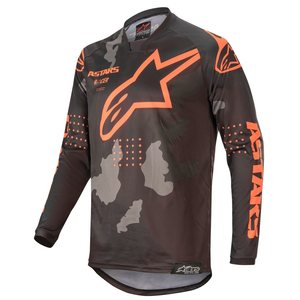 Alpinestars Racer Tactical Paita Musta/Harmaa Camo/Oranssi Fluo XXL