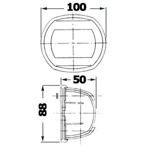 Osculati Kulkuvalo Classic 12 musta - valkoinen 225°