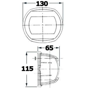 Osculati Kulkuvalo Maxi 20 RST - valkoinen 135° perävalo