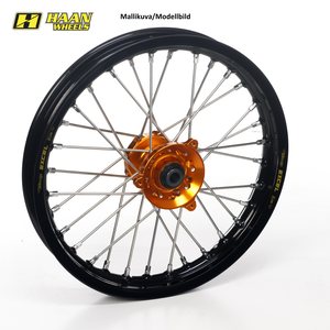 Haan Wheels SX65 FRONT 02- 14-1,60 BLACK RIM/ORANGE HUB