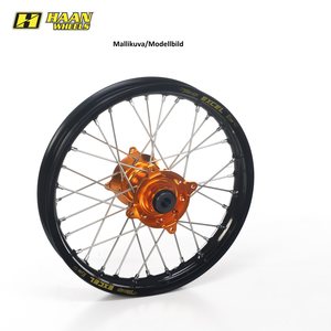Haan Wheels SX65 16- REAR 12-1,60 BLACK RIM/ORANGE HUB