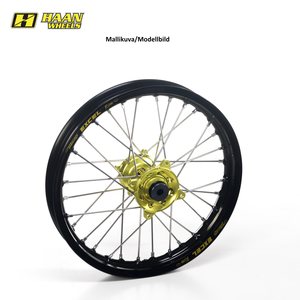 Haan Wheels SX65 REAR 16- 12-1,60 BLACK RIM/YELLOW HUB