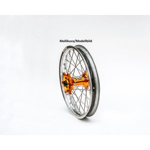 Haan Wheels SX&SXF&EXC MODELS 17-3,50 SILVER RIM/ORANGE HUB